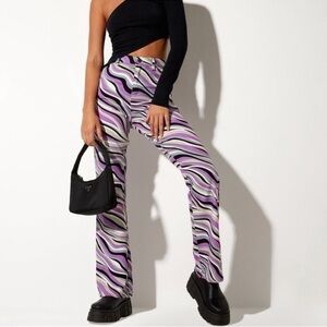 Urban outfitters Motel Rocks Purple Zebra Striped Pants Size Small nwt